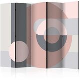  Paravan u 5 dijelova - Geometric Wreath (Pink) II [Room Dividers] 225x172 Cijene