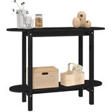  Konzolni stol crni 110 x 40 x 80cm od masivne borovine | shoptok.hr