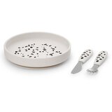  Silikonski set za jelo Dalmatian Dots, Beli Cene