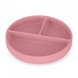 Petite&Mars Silikonski okrugli tanjur s odjeljcima i vakuumom 6 m+ Take&Match, Dusty Rose | Eponuda.ba