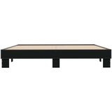  Okvir za krevet crni 200 x 200 cm konstruirano drvo i metal | shoptok.hr