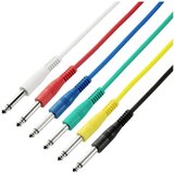 Adam Hall 3 STAR IPP 0120 SET avdio kabel [6x klinken vtič 6.3mm (mono) - 6x klinken vtič 6.3mm (mono)] 1.2 m bela, rdeča, modra, zelena, rumena, črna, (20542254) | Shoptok.si