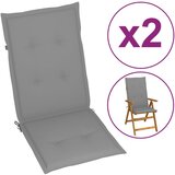 vidaXL Blazine za vrtne stole 2 kosa sive 120x50x3 cm Cene