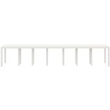  Stol za vrt Bijelo 400 x 100 x 73 cm poliratan | shoptok.hr