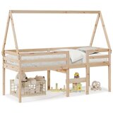 vidaXL Visoki krevet s krovom 75 x 190 cm od masivne borovine | shoptok.hr