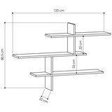 Kalune Design Antracitno siva polica s više razina 123 cm Leo – | shoptok.hr