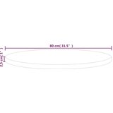 vidaXL Okrugla stolna ploča Ø80x2 5 cm od netretirane hrastovine | shoptok.hr