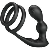 PRETTY LOVE MALE PRETTY LOVE - MARSHALL PENIS RING WITH VIBRATORY ANAL PLUG WITH REMOTE CONTROL Cene