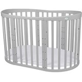 Waldin Oval krevetić 7u1 s madracem GREY | shoptok.hr