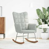 vidaXL Gugalni stol svetlo siv žamet | Shoptok.si