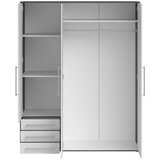Modern Living omara s klasičnimi vrati lyss, bela, grafit, 155 cm | Shoptok.si