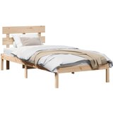  Krevetna konstrukcija Smeđa 75 x 190 cm Čvrsto borovo drvo | shoptok.hr