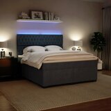  Krevet s oprugama i madracem tamnosivi 180x200 cm baršunasti | shoptok.hr