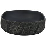 Nadgradni umivaonik crni ovalni 59x40x14 cm keramički | shoptok.hr