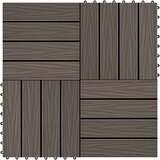 vidaXL Talne plošče 11 kosov globok relief WPC 30x30 cm 1 m² rjava Cene