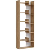 Marckeric Bel/v naravni barvi regal v hrastovem dekorju 60,5x162 cm Klapo – | Shoptok.si