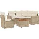 6-dijelni set vrtnih sofa s jastucima bež od poliratana | shoptok.hr