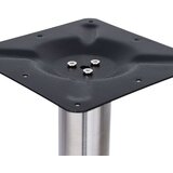 vidaXL Noga za bistro stol srebrna Ø 45 x 107 cm od nehrđajućeg čelika | shoptok.hr