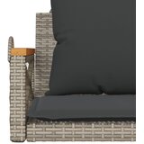  Klupa za ljuljanje s jastucima siva 63x62x40 cm od poliratana | shoptok.hr