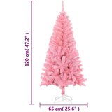  Umjetno božićno drvce sa stalkom ružičasto 120 cm PVC | shoptok.hr