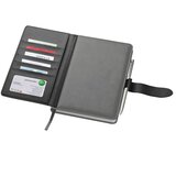  NOTES A5 CRTE 256L OD UMJETNE KOŽE SA PROSTOROM ZA KREDITNE KARTICE MACMA 2008877 SIVO-CRNI | Shoptok.si