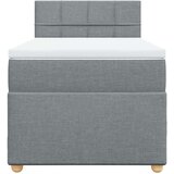  Okvir kreveta s oprugama i madrac svjetlosivi 90x200cm tkanina | shoptok.hr
