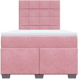  Krevet s oprugama i madracem ružičasti 120 x 190 cm baršunasti | shoptok.hr