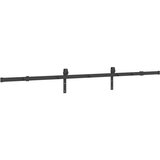  Gornja vodilica za klizna vrata 213 5 cm čelični crni | shoptok.hr