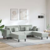 vidaXL Baršunasta sofa s jastukom s jastukom 3 pcs 208 cm Baršun | shoptok.hr