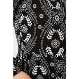 Trendyol Black Patterned Crew Neck Woven Dress | Eponuda.ba