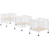 Vipack Bijeli putni krevetić od masivne bukve s podesivom visinom/na kotačićima 95x75 cm Dino – | shoptok.hr