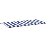  Jastuk za vrtnu klupu plavo-bijeli prugasti 120x50x3 cm tkanina | shoptok.hr
