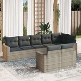  8-dijelni set vrtnih sofa od poliratana s jastucima sivi Cijene