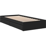  Okvir kreveta s ladicama crni 75 x 190 cm konstruirano drvo | shoptok.hr