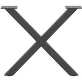  Noge za klubsko mizico v obliki črke X 2 kosa antracitne 60 x (42-43) cm jeklo, (22123487) | Shoptok.si