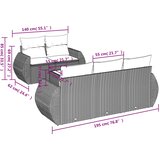  6-dijelni set vrtnih sofa s jastucima crni od poliratana | shoptok.hr