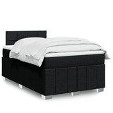  Krevet box spring s madracem crni 120 x 190 cm od tkanine Slike