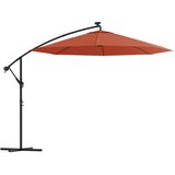  Konzolni vrtni suncobran s LED svjetlima 350 cm terakota | shoptok.hr