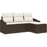  Set sofe s jastukom 4 pcs Smeđa poliratan | Eponuda.com
