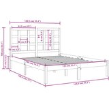  Okvir za krevet od masivnog drva 135 x 190 cm bračni | shoptok.hr