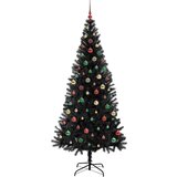 vidaXL Božično drevo med 300 LED z stojalom Črna 210 cm PVC | Shoptok.si