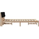  Okvir kreveta Smeđa i crna 120 x 200 cm Masivna borovina | shoptok.hr