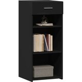 vidaXL Komoda črna 40x42,5x93 cm inženirski les | Shoptok.si