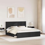  Konstrukcija postelje Črna 180 x 200 cm Masivno borovo les, (5000104421) | Shoptok.si