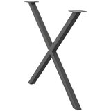  Noge za blagovaonski stol u obliku slova X, 2 kom, antracit, 90 x (72-73) cm, čelik | shoptok.hr