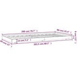  Okvir kreveta bez madraca bijeli 90 x 200 cm masivna borovina | shoptok.hr