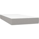  Krevet box spring s madracem LED svjetlosivi 200x200 cm tkanina | shoptok.hr