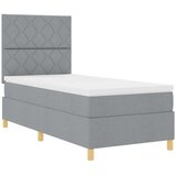  Krevet s opruga kutije Svijetlo siva 90 x 200 cm tkanina | shoptok.hr