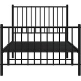  Metalni okvir kreveta uzglavlje i podnožje crni 90x190 cm | Eponuda.com