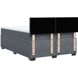 vidaXL Krevet s oprugama i madracem tamnosivi 140x200 cm baršunasti | shoptok.hr